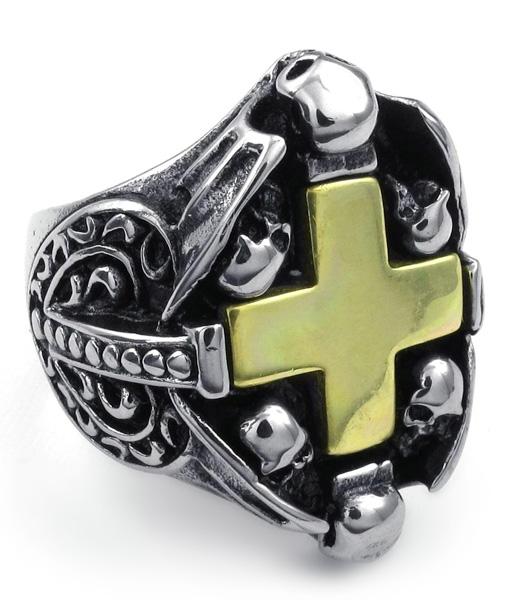 Bague Croix Homme (Acier)