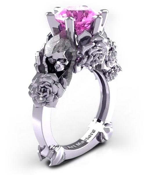 Bague Diamant <br/> Rose Ténèbre (Acier)