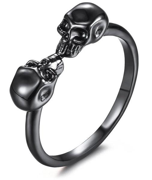 Bague Skull Kiss (Acier)