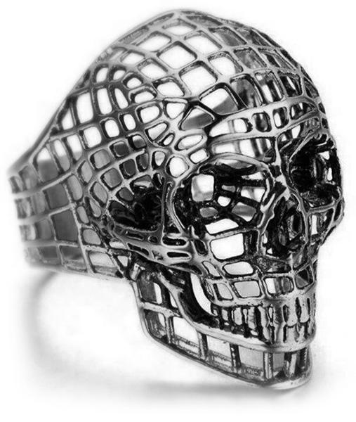 Bague Tête de Mort <br/> Design (Acier)