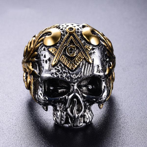 Bague Franc Maçon <br/> Homme (Acier)