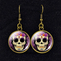 Thumbnail for Boucles d'Oreilles Tête de Mort Mexicaine