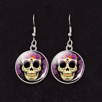 Thumbnail for Boucles d'Oreilles Tête de Mort Mexicaine