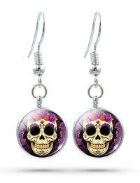 Thumbnail for Boucles d'Oreilles Tête de Mort Mexicaine