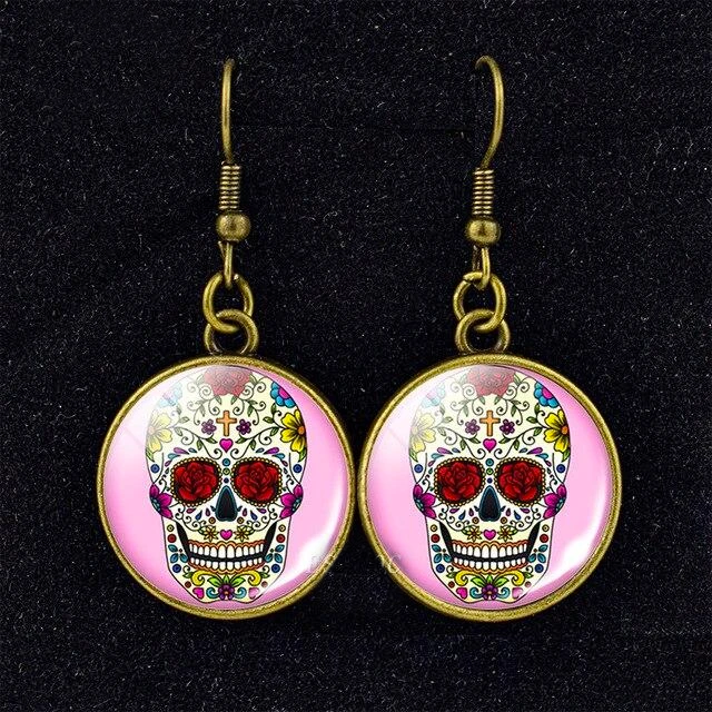 Boucles d'Oreilles Crâne Mexicain