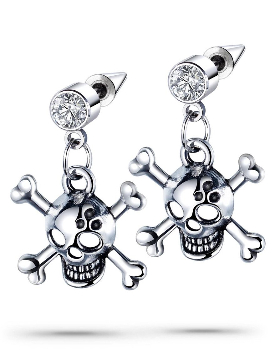 Boucles d'Oreilles Tête de Mort Femme