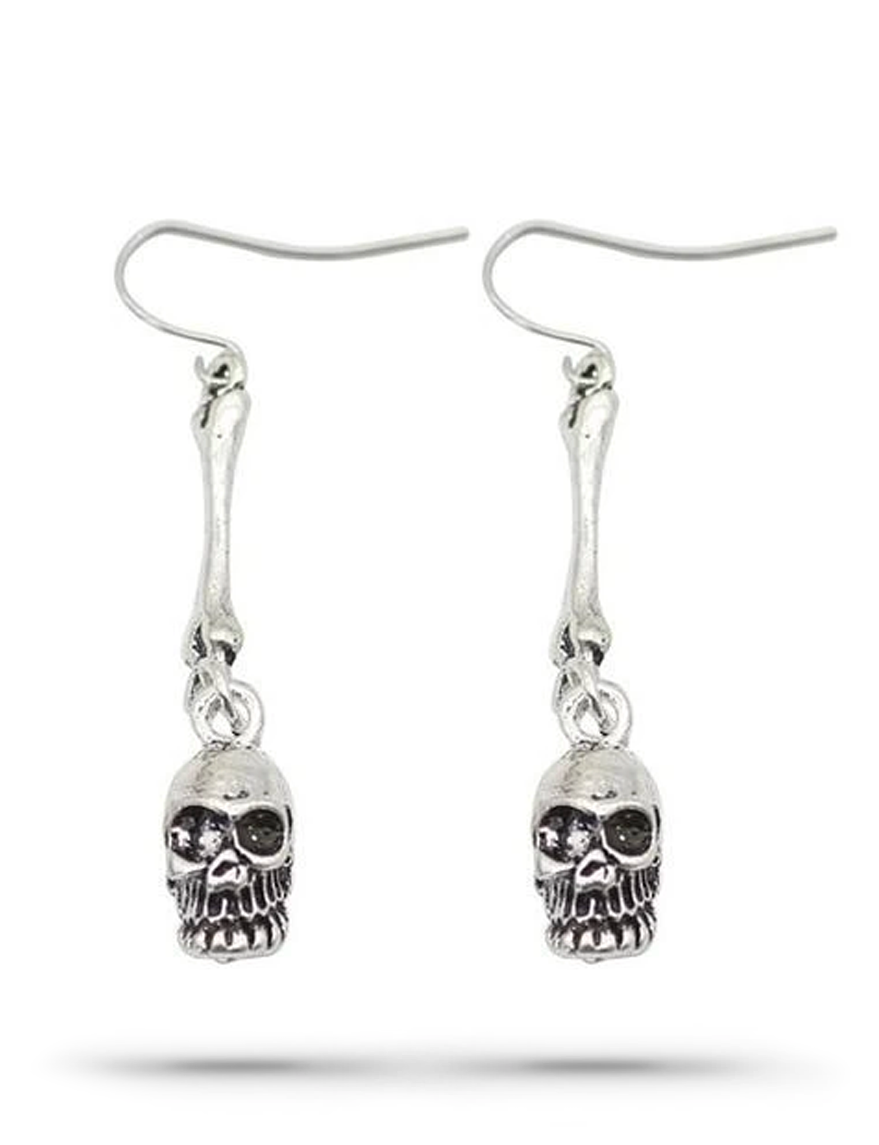 Boucles d'Oreilles Crâne Biker