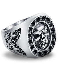 Thumbnail for Chevalière Homme Crâne (Acier)