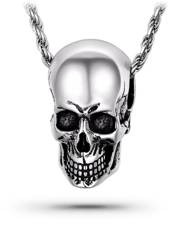 Collier Skull Homme (Argent)