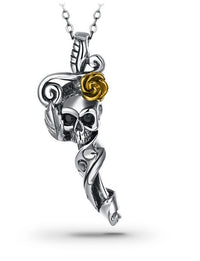 Thumbnail for Pendentif Tête de Mort Femme (Argent)
