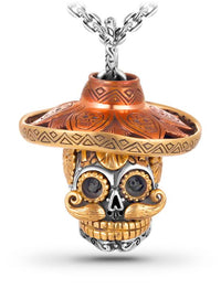 Thumbnail for Pendentif Crâne Mexicain (Cuir)