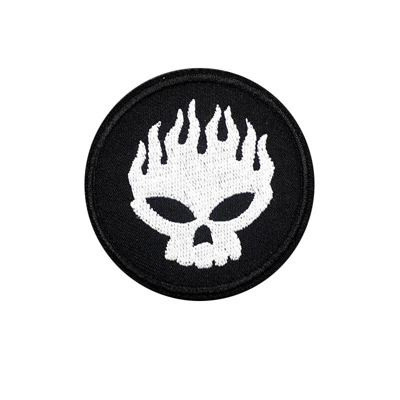 Écusson Tête de Mort <br/>Flamme