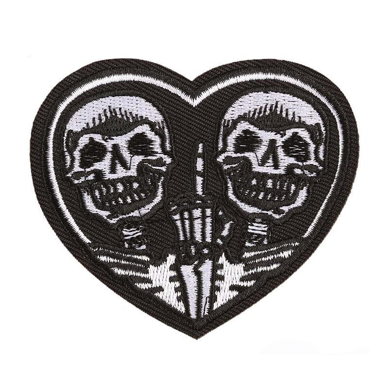 Écusson Tête de Mort <br/>Coeur