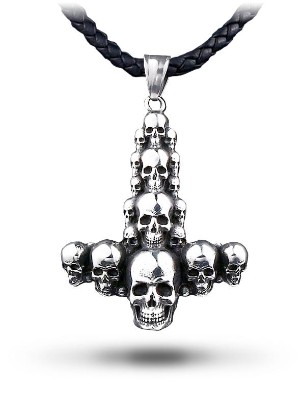 Pendentif Croix Homme (Cuir)