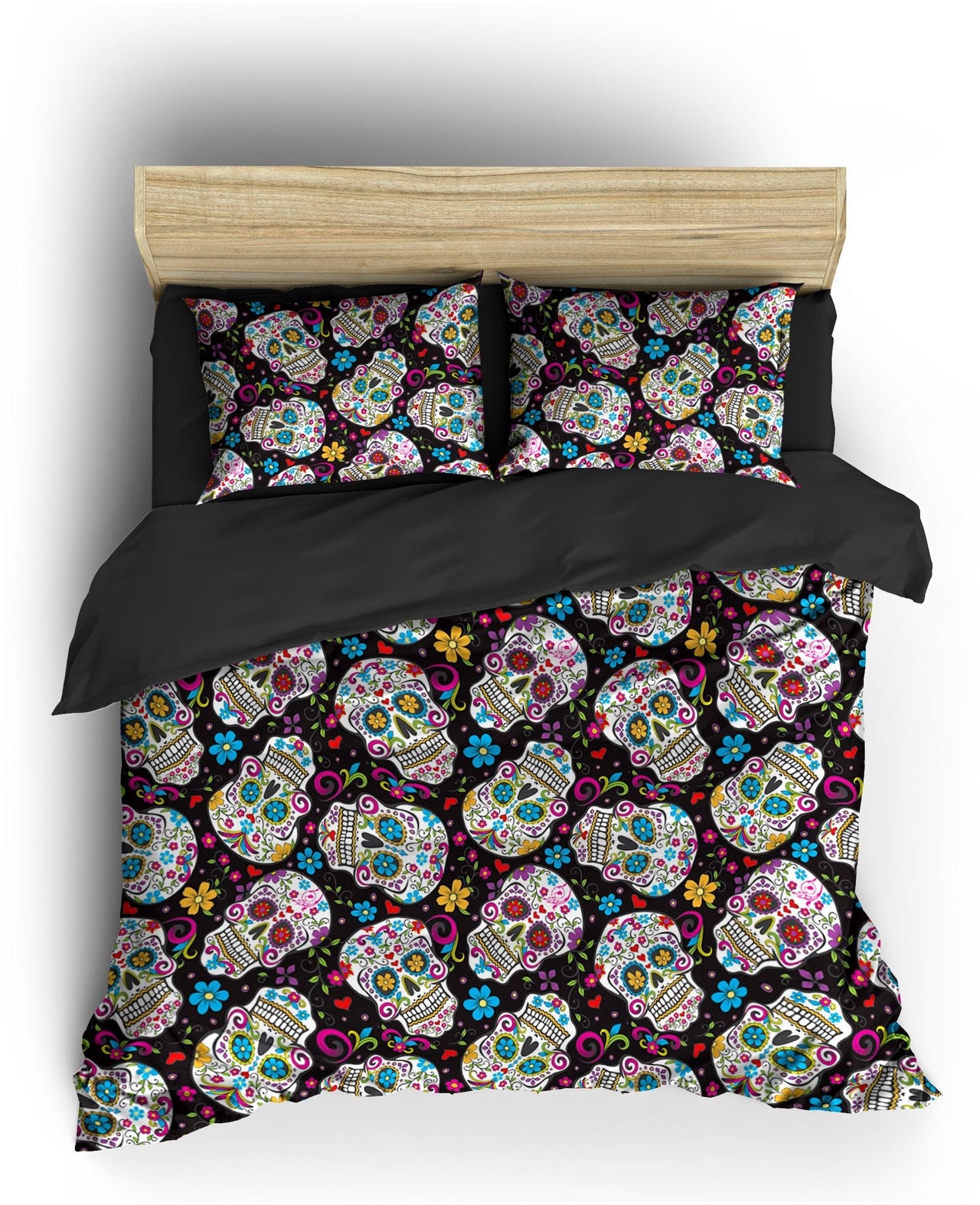 Housse de Couette Tête de Mort Mexicaine Colorée