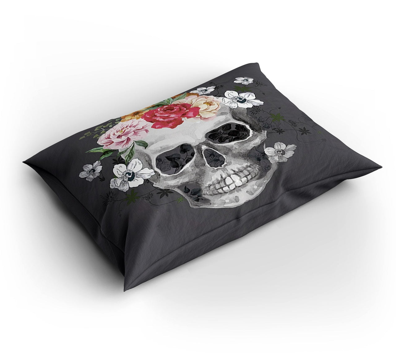 Housse de Couette Tête de Mort Fleurie