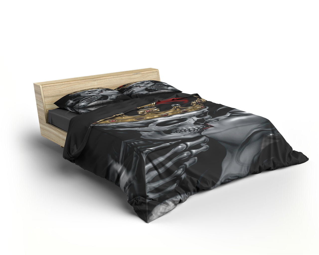 Housse de Couette Tête de Mort Couronne