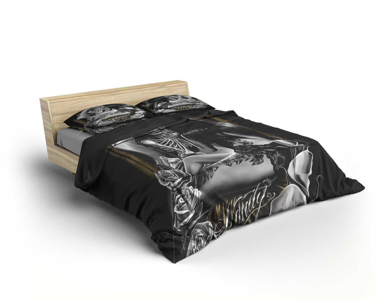 Housse de Couette Tête de Mort Gothique