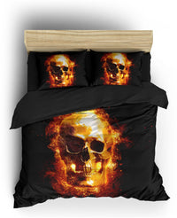 Thumbnail for Housse de Couette Tête de Mort en Feu