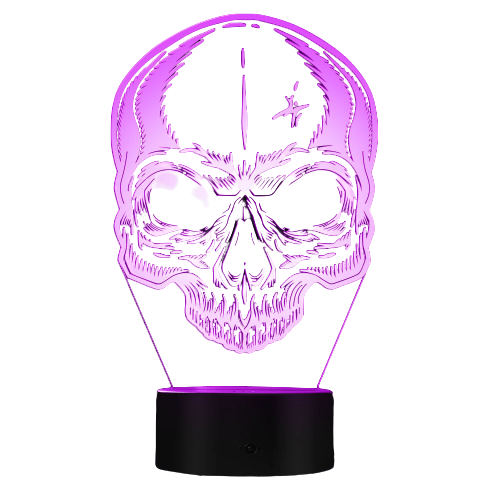 Lampe LED Tête de Mort