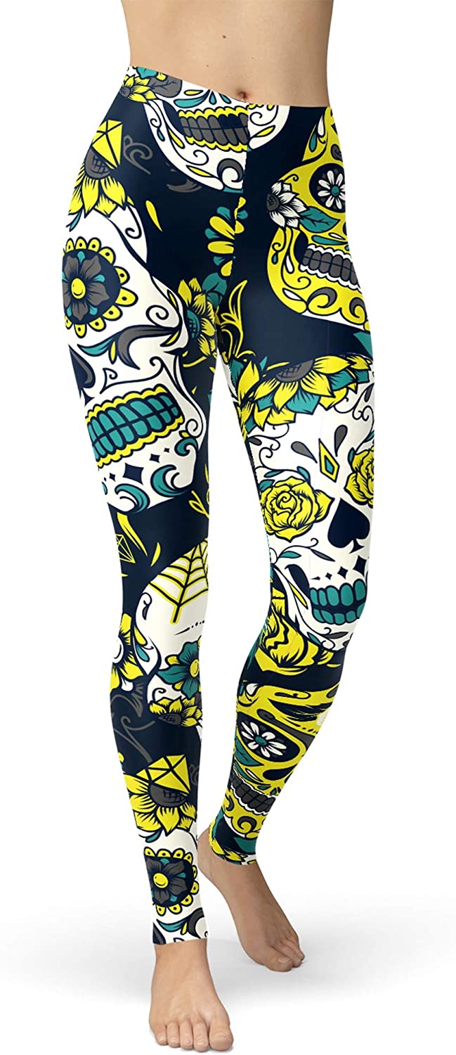 Legging Tête de Mort <br/> Jaune