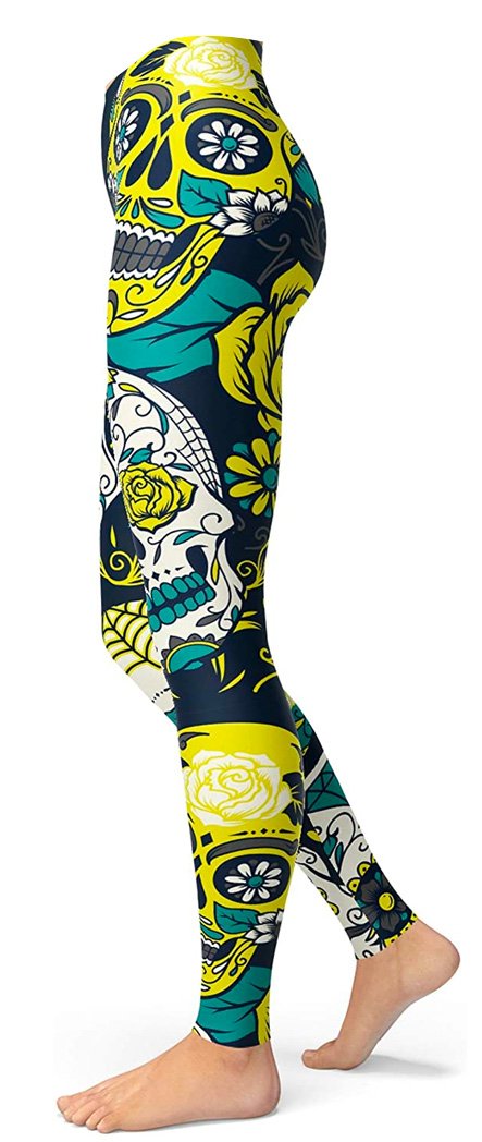 Legging Tête de Mort <br/> Jaune