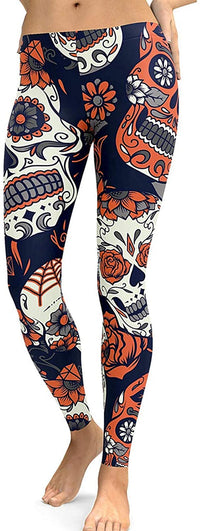 Thumbnail for Legging Crâne Orange