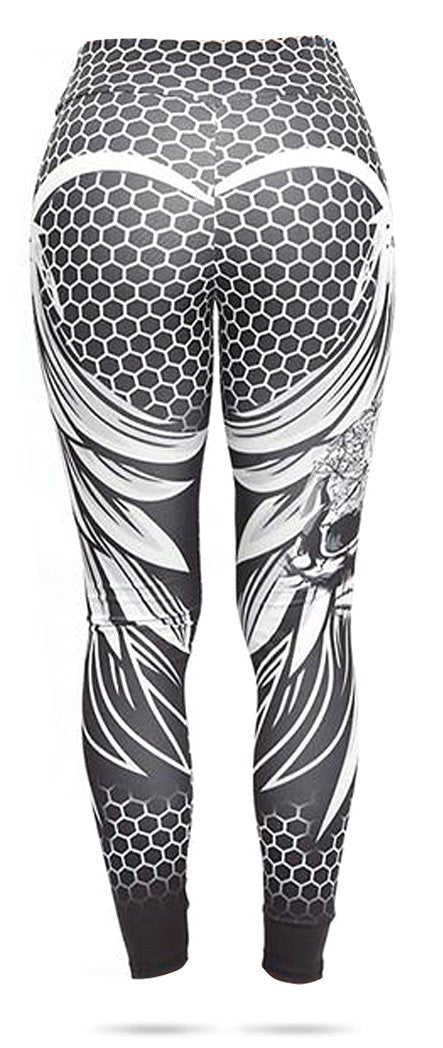 Legging Crâne Fleuri