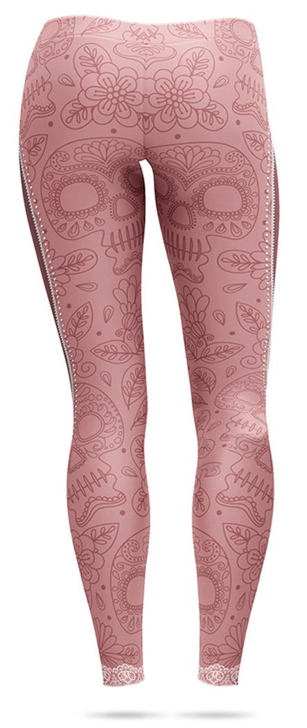 Legging Rose Pâle Crâne