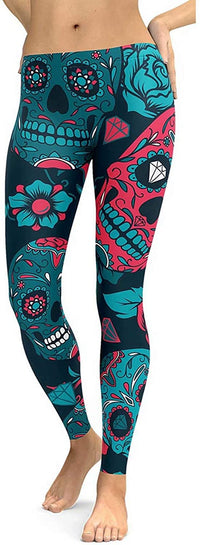 Thumbnail for Legging Tête de Mort <br/> Mexicaine