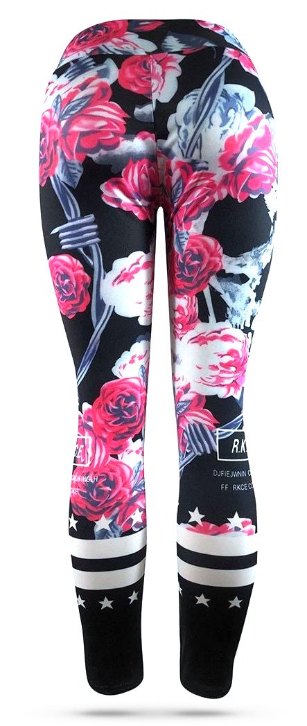 Legging Crâne Mexicain Fleur