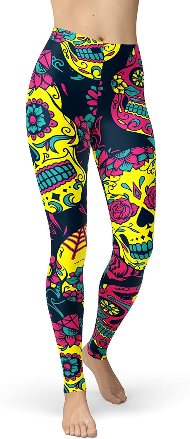 Legging Tête de Mort <br/> Mexicaine Colorée