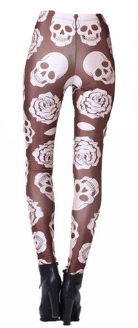 Thumbnail for Legging Tête de Mort <br/> Avec Rose