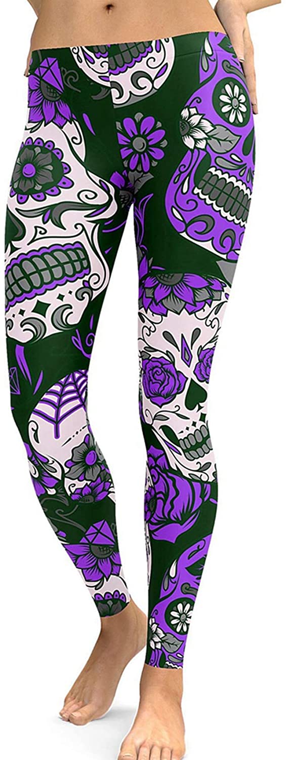 Legging Tête de Mort <br/> Violette