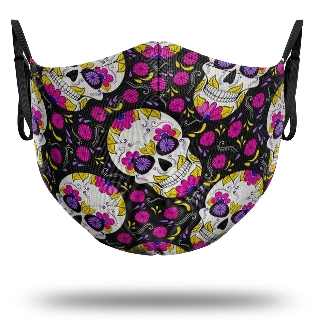 Masque Tête de Mort <br/> Mexicaine avec Fleurs