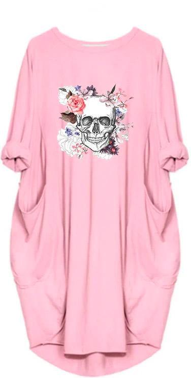 Robe Tête de Mort Rose