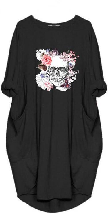 Robe Tête de Mort Noire