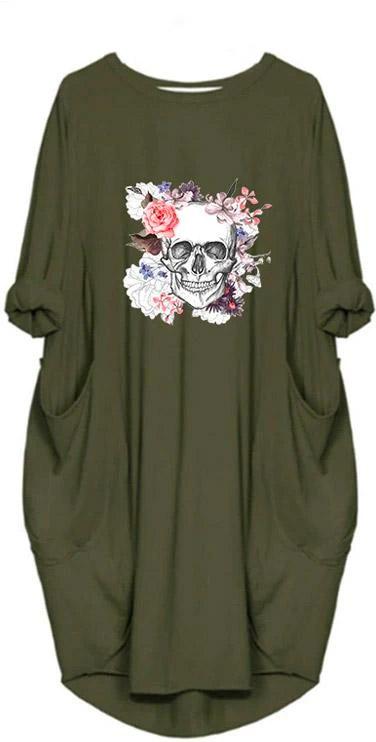 Robe Tête de Mort Verte