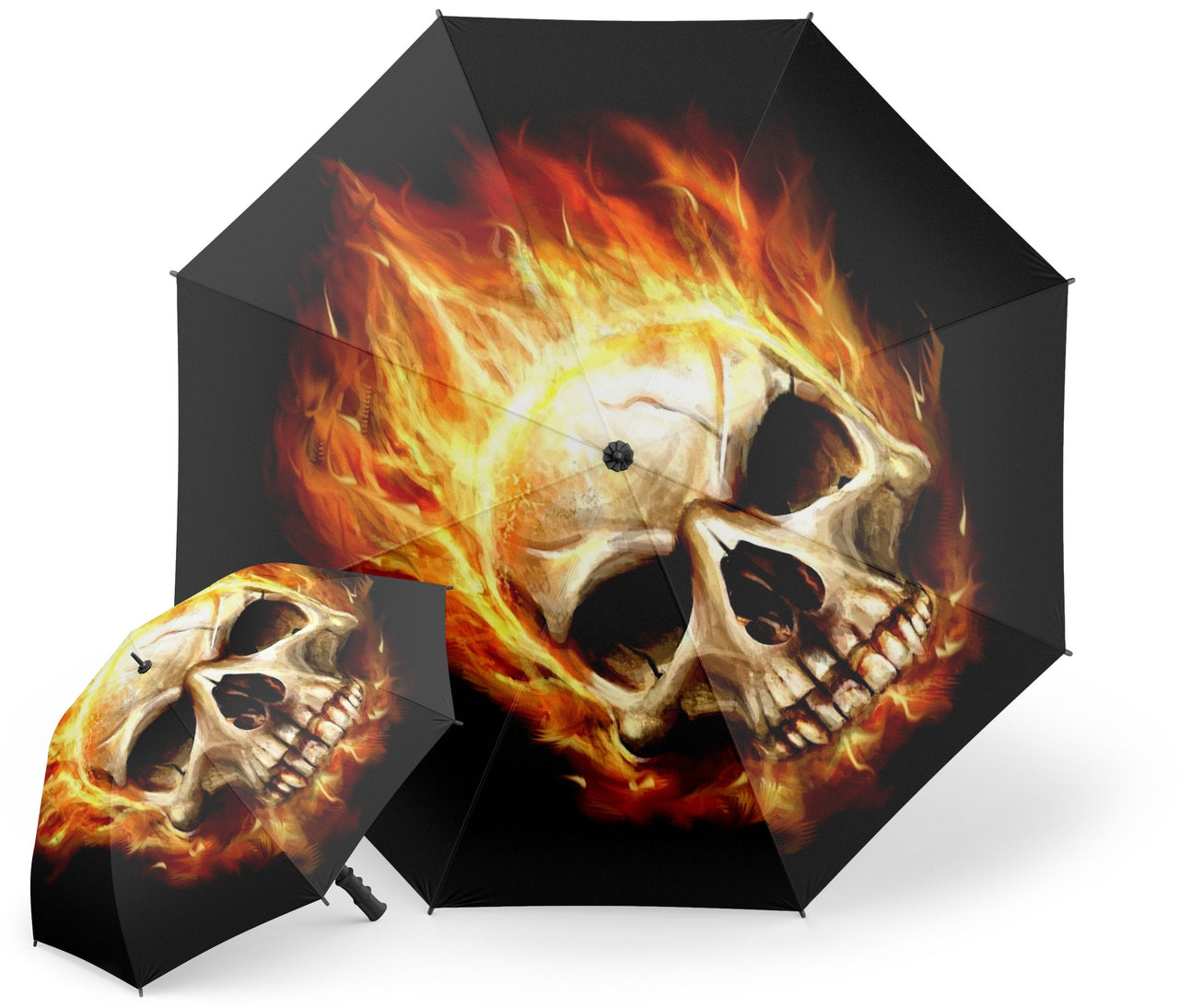Parapluie Tête de Mort <br/> En Feu
