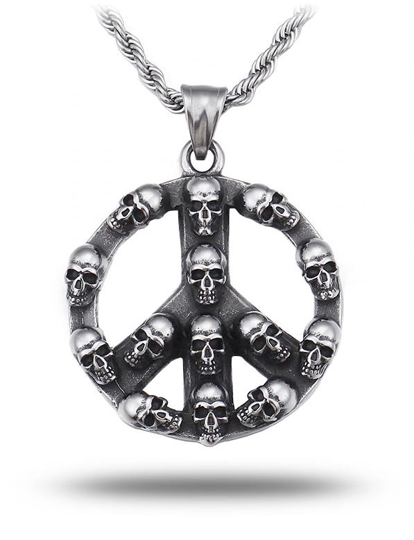 Pendentif Peace and Love (Acier)