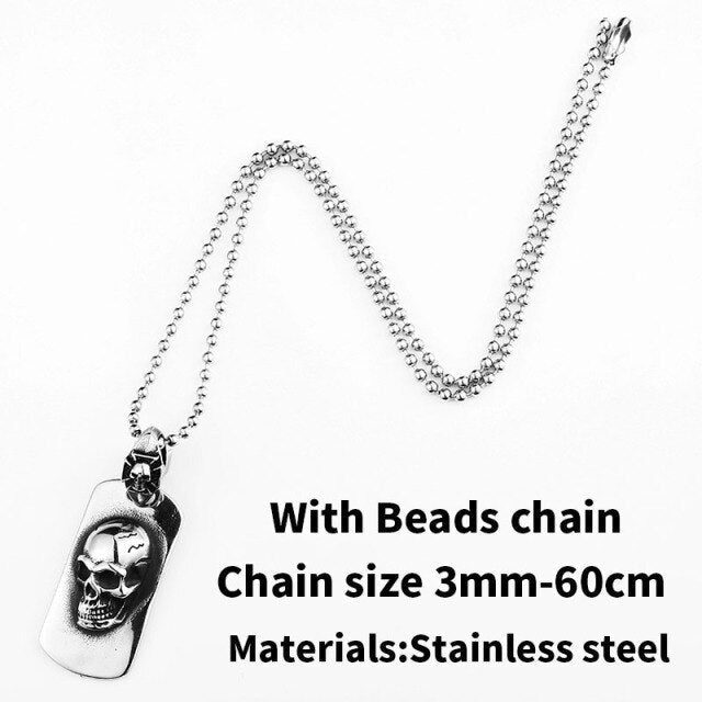 Médaillon Tête de Mort (Acier)