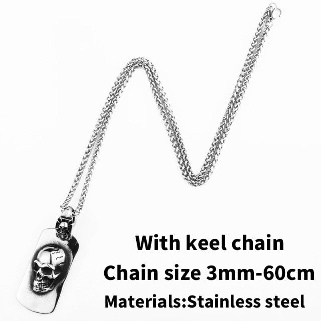 Médaillon Tête de Mort (Acier)