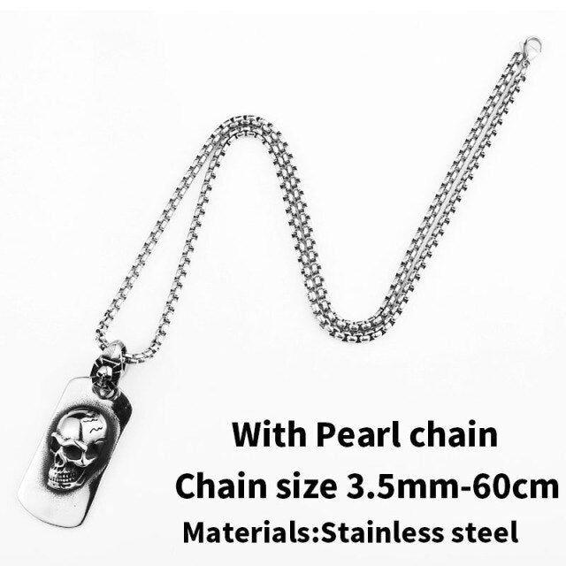 Médaillon Tête de Mort (Acier)