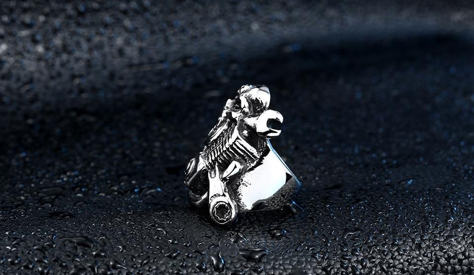 Bague Motard Vintage (Acier)