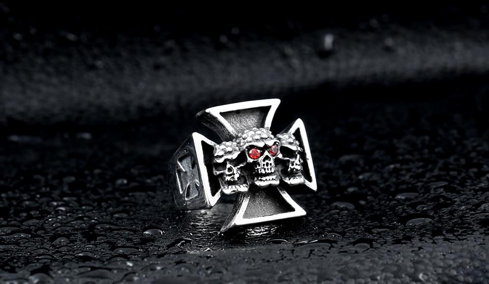 Chevalière Croix de Malte (Acier)