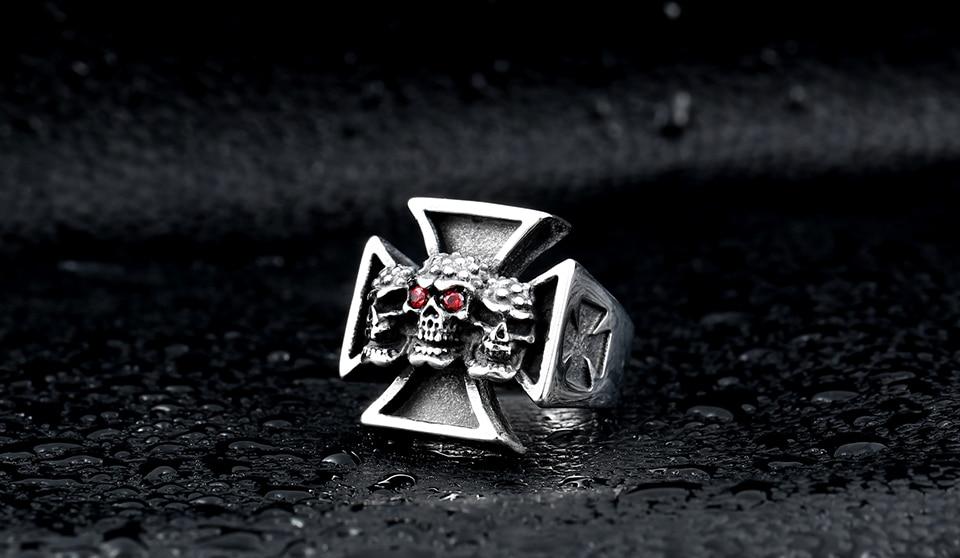 Chevalière Croix de Malte (Acier)