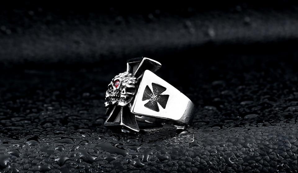 Chevalière Croix de Malte (Acier)