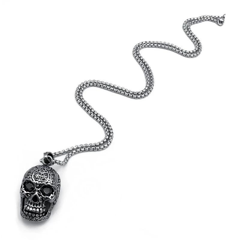 Collier Tête de Mort Mexicaine (Acier)