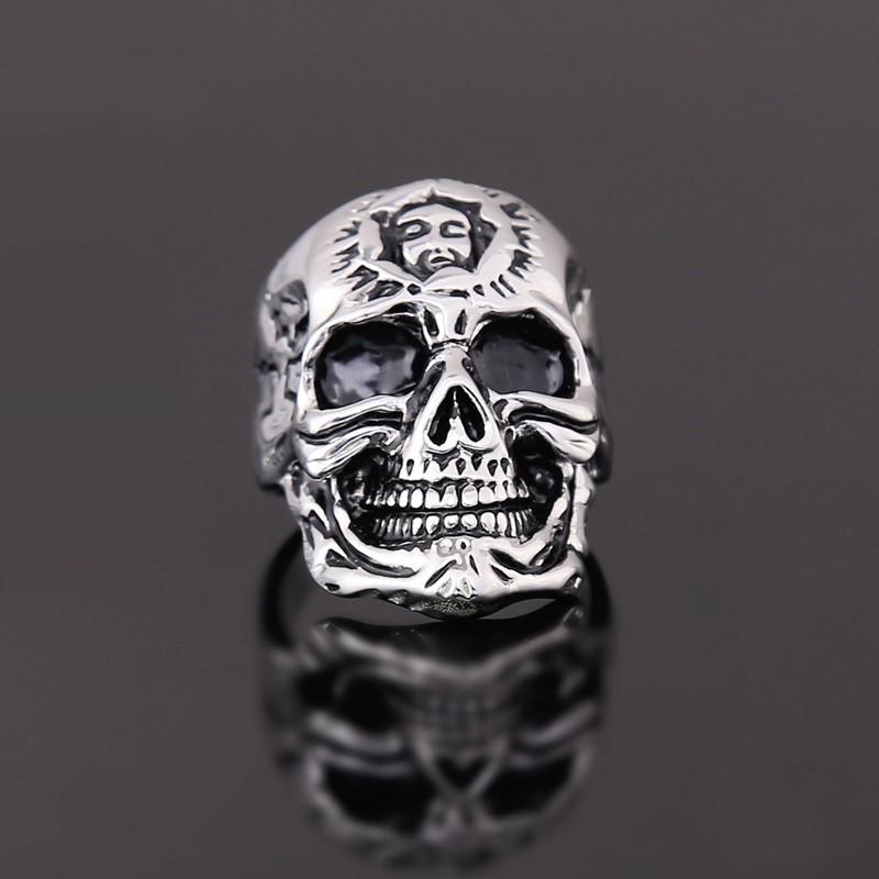 Bague Tête de Mort <br/> Homme (Acier)