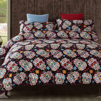 Thumbnail for Housse de Couette Tête de Mort Mexicaine Colorée